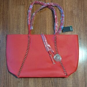 Badgley Mischka | Vegan Leather Tote Bag | Red